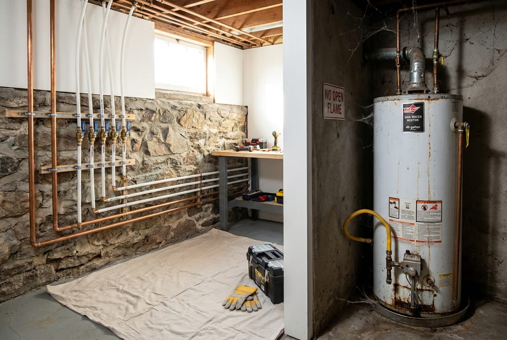 Water heater replacement: before